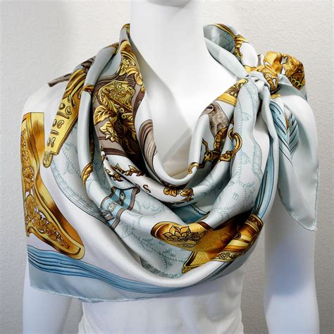 hermes blue scarf|Hermes blue silk scarf.